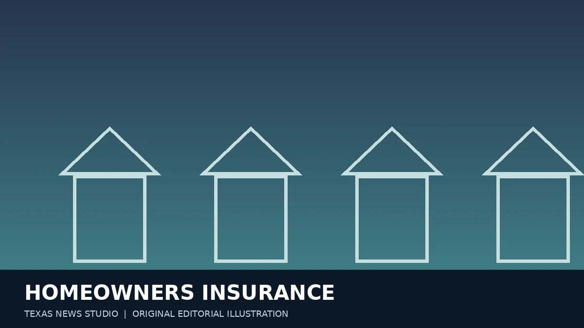 Original editorial illustration for Texas Homeowners Insurance: Why Premiums Can Rise