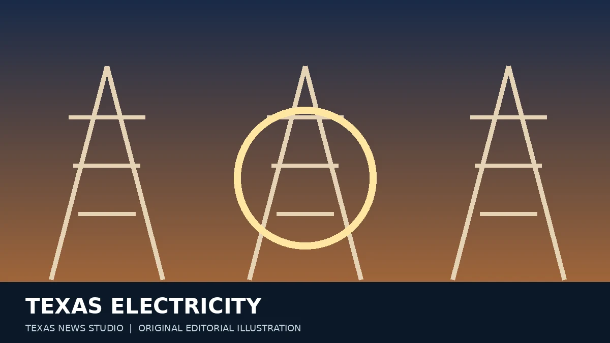 Original editorial illustration for What Drives Texas Electricity Bills? Five Things to Understand
