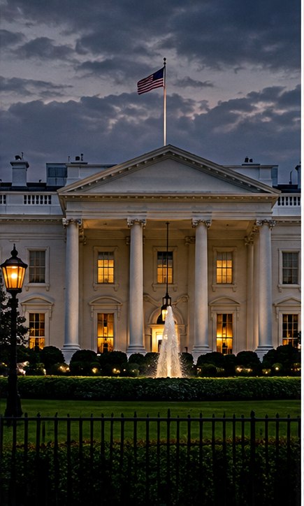 AI-generated editorial illustration for White House