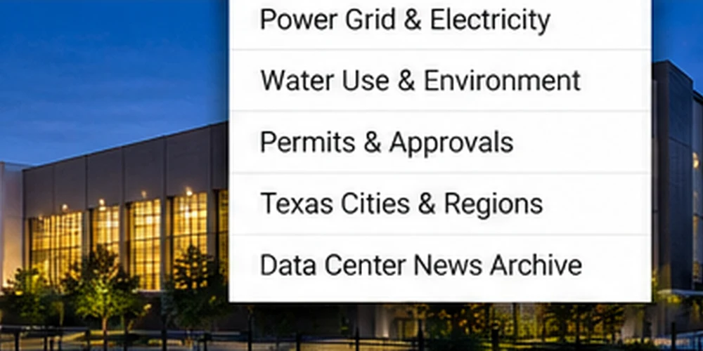 AI-generated conceptual illustration of a Texas data center topic