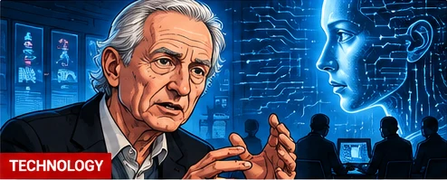 AI-generated editorial illustration for AI PIONEER GEOFFREY HINTON WARNS OF LOSING CONTROL OF ADVANCED AI